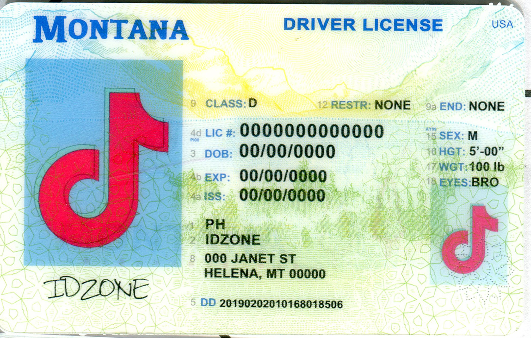 MONTANA fake id