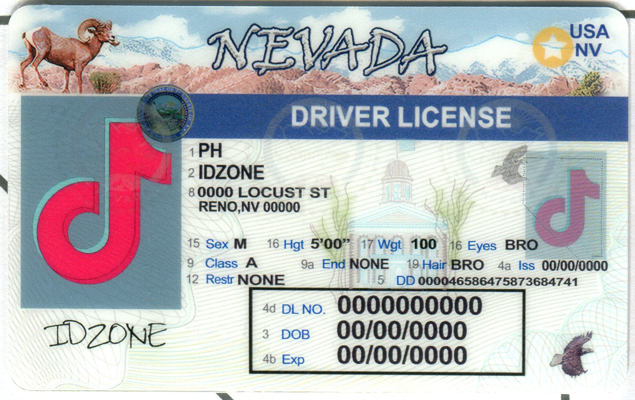 NEVADA-Old fake id