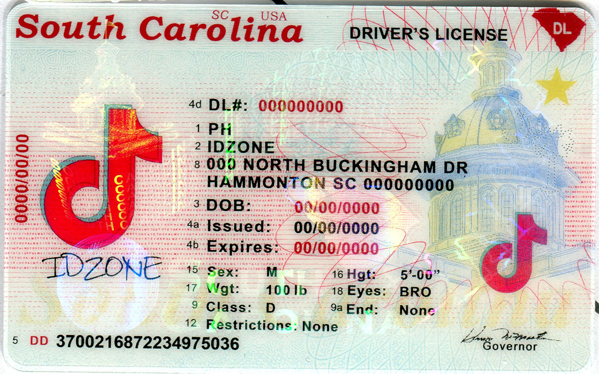 SOUTH  CAROLINA-New fake id