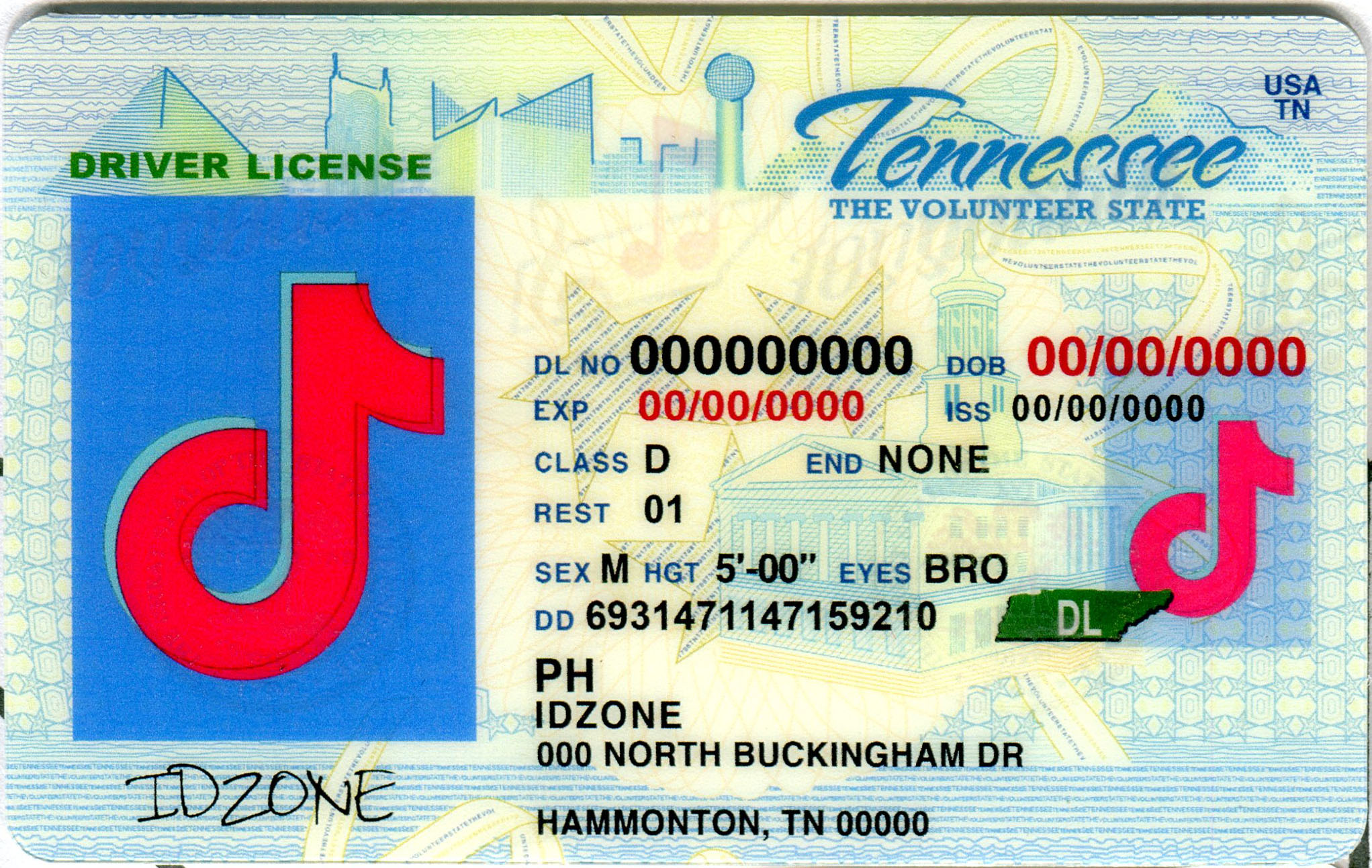 TENNESSEE-Old Scannable fake id