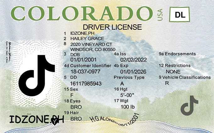 Colorado-Old Scannable fake id
